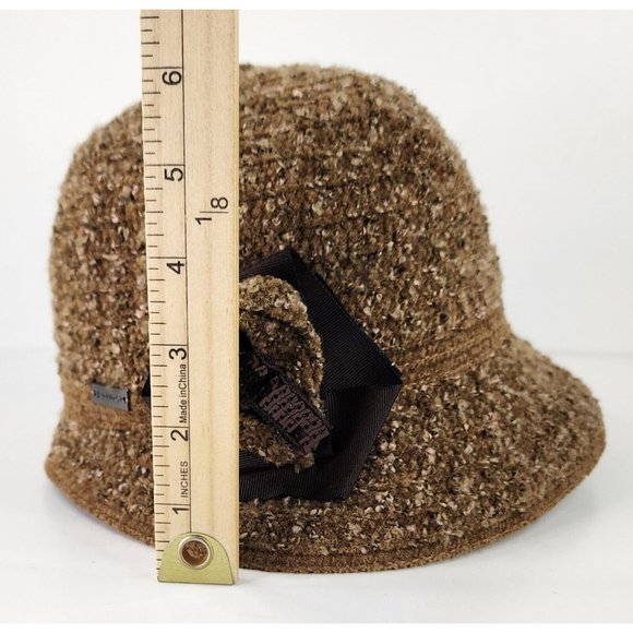 Betmar New York Bucket Hat Womens One Size Brown Bowler Derby Roll Grandma Core - Picture 13 of 13